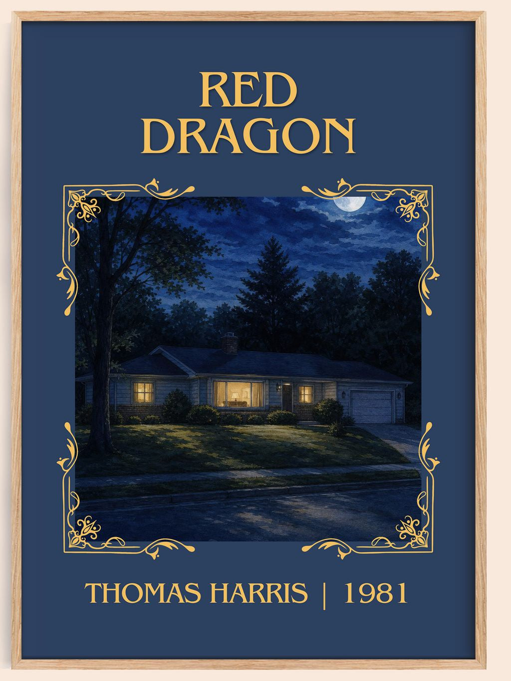 Red Dragon Classic Book Art Print by Thomas Harris – book poster