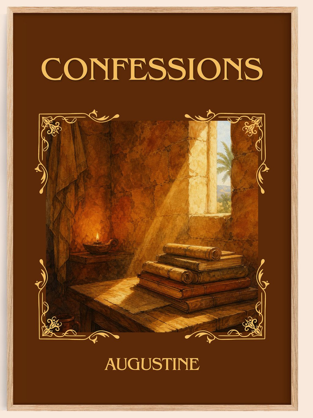 Confessions Classic Book Art Print by Augustine – book poster