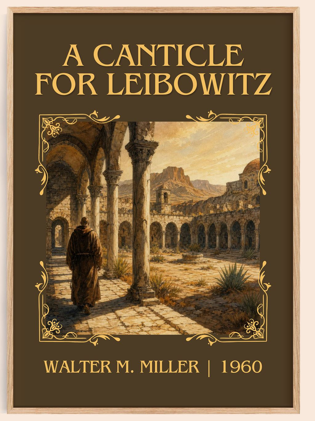 A Canticle for Leibowitz Classic Book Art Print by Walter M. Miller – book poster