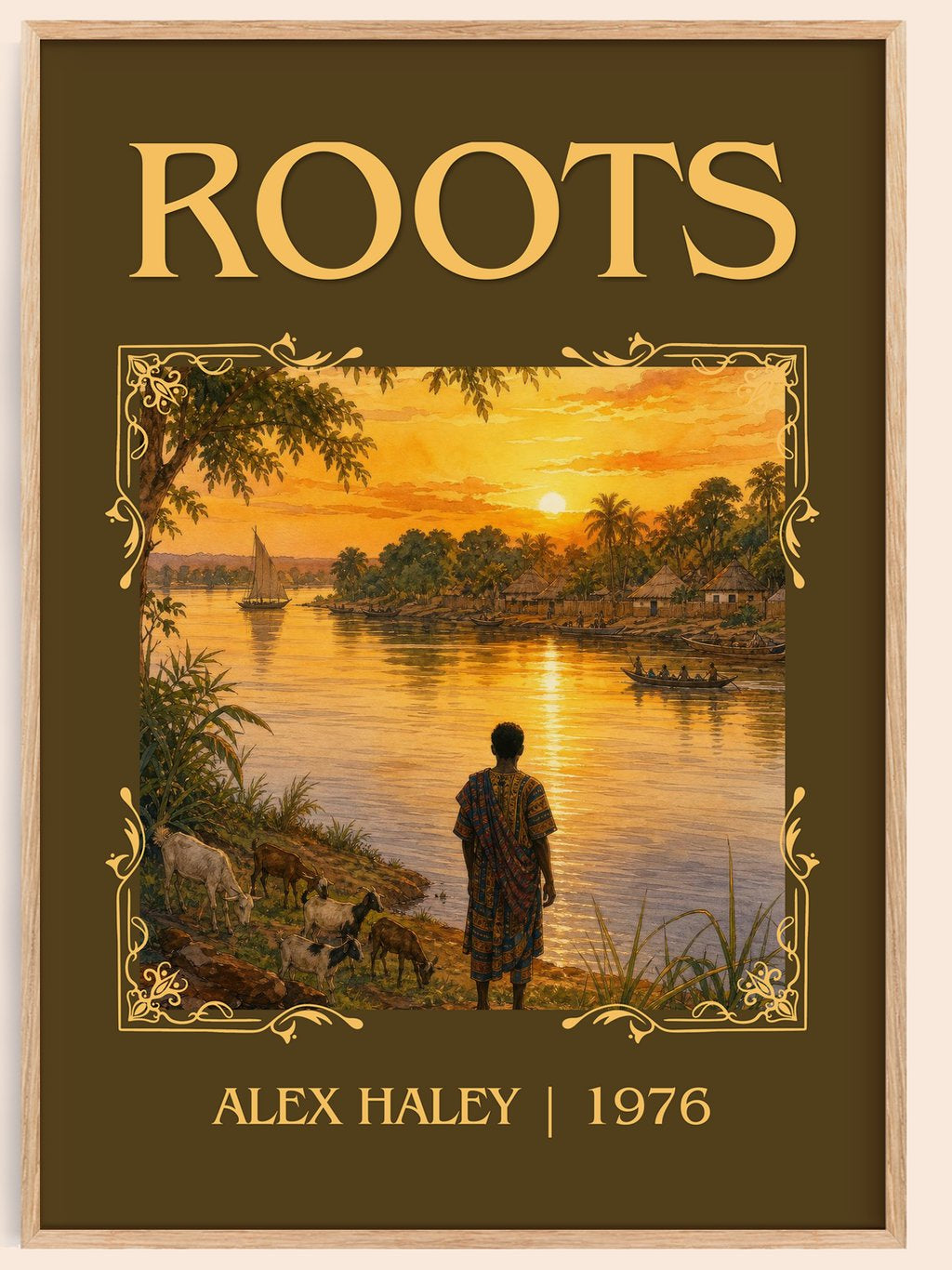 Roots Classic Book Art Print by Alex Haley – book poster