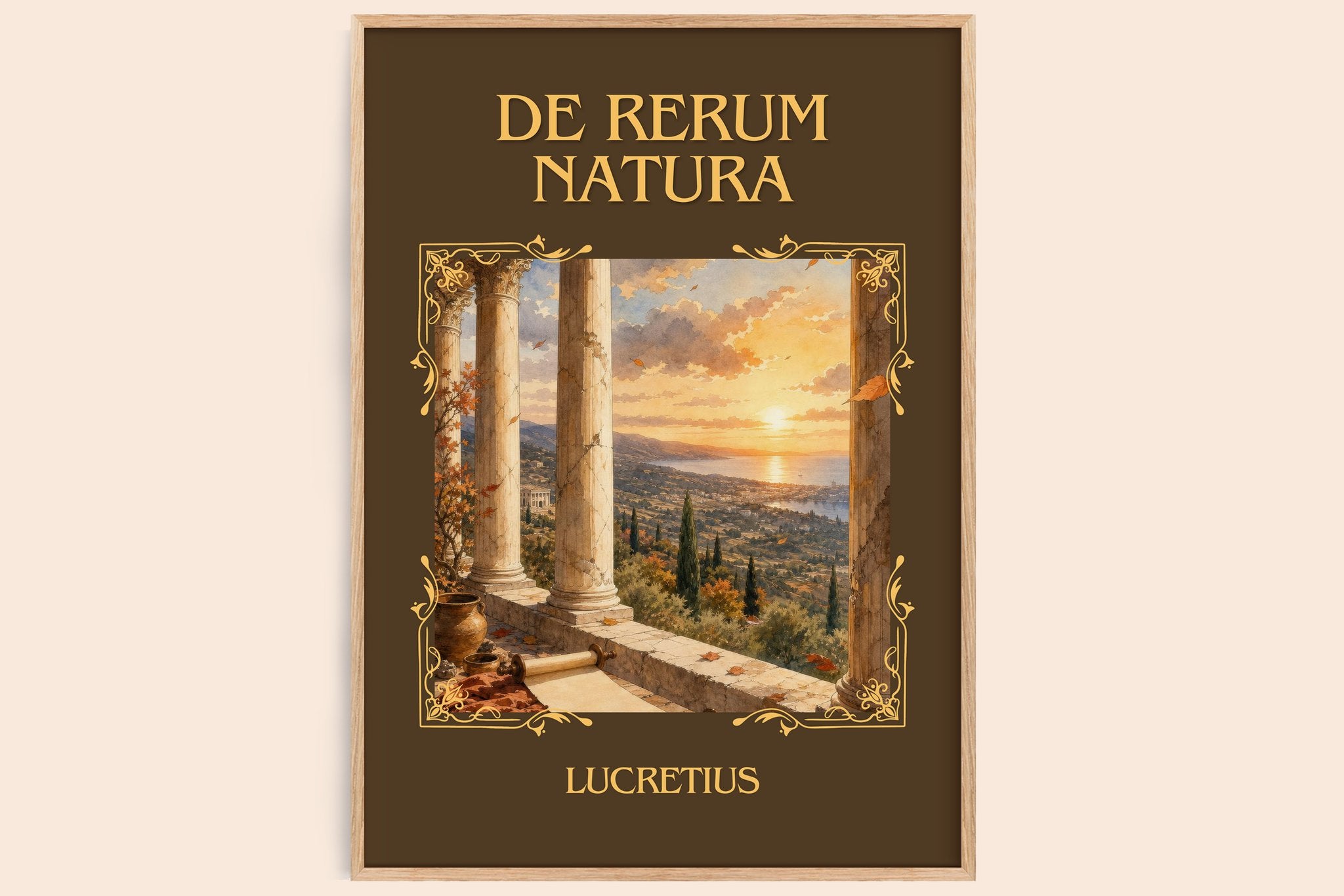 De Rerum Natura Classic Book Art Print by Lucretius