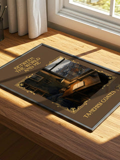 Between the World and Me Classic Book Art Print by Ta-Nehisi Coates – print on a sunlit desk