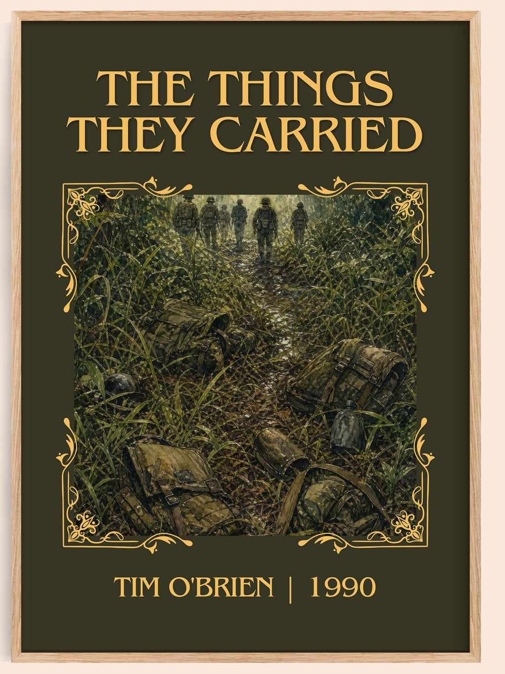 The Things They Carried Classic Book Art Print by Tim O'Brien – book poster