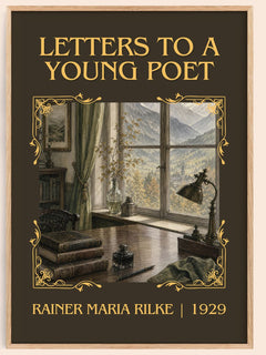Letters to a Young Poet Classic Book Art Print by Rainer Maria Rilke – book poster
