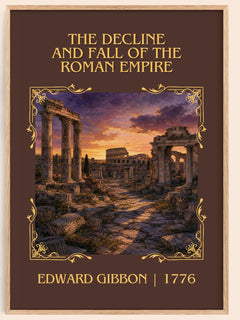 The Decline and Fall of the Roman Empire Classic Book Art Print by Edward Gibbon – book poster