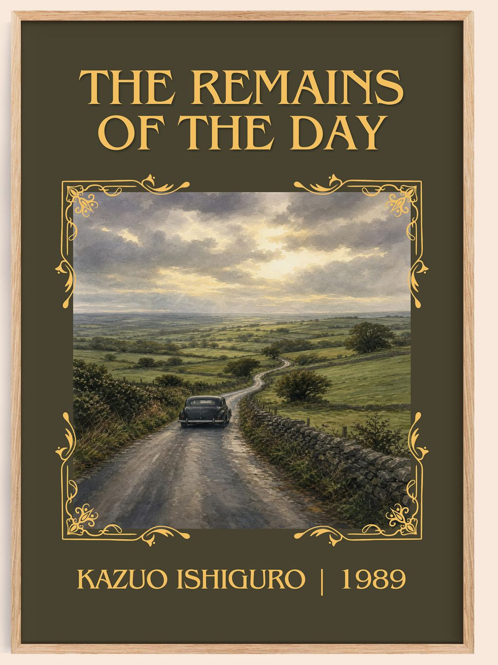 The Remains of the Day Classic Book Art Print by Kazuo Ishiguro – book poster