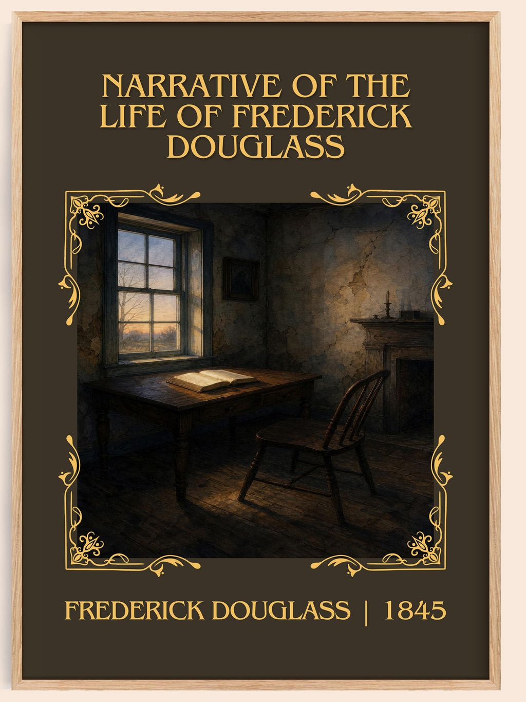 Narrative of the Life of Frederick Douglass Classic Book Art Print by Frederick Douglass – book poster
