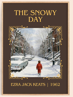 The Snowy Day Classic Book Art Print by Ezra Jack Keats – book poster