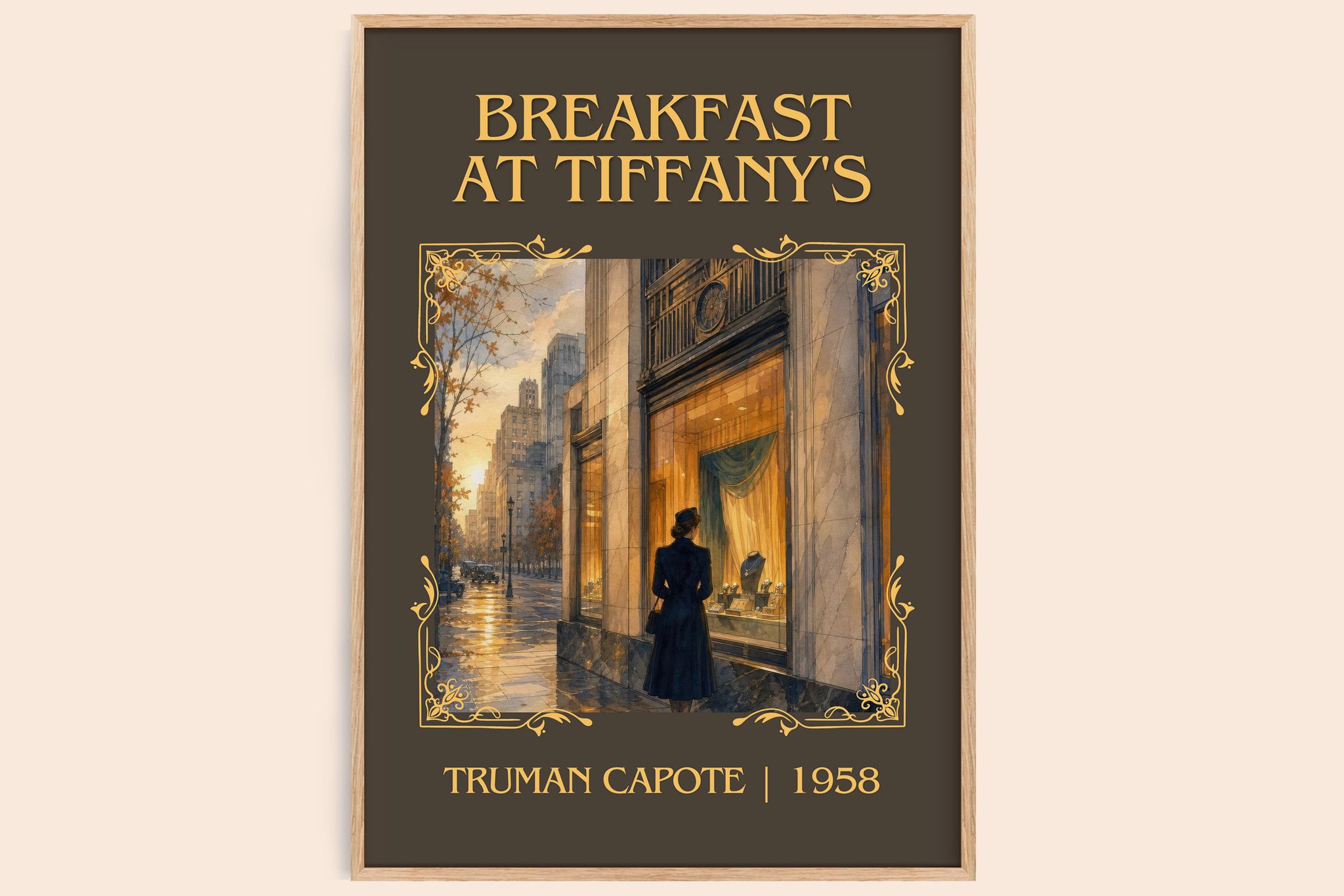 Breakfast at Tiffany's Classic Book Art Print by Truman Capote