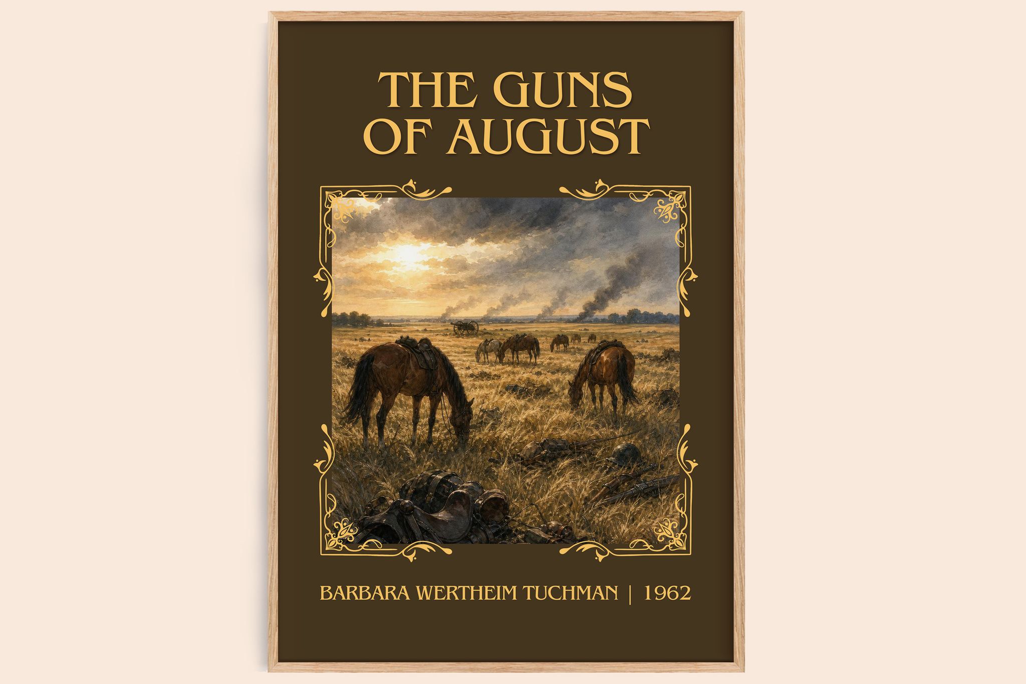 The Guns of August Classic Book Art Print by Barbara Wertheim Tuchman