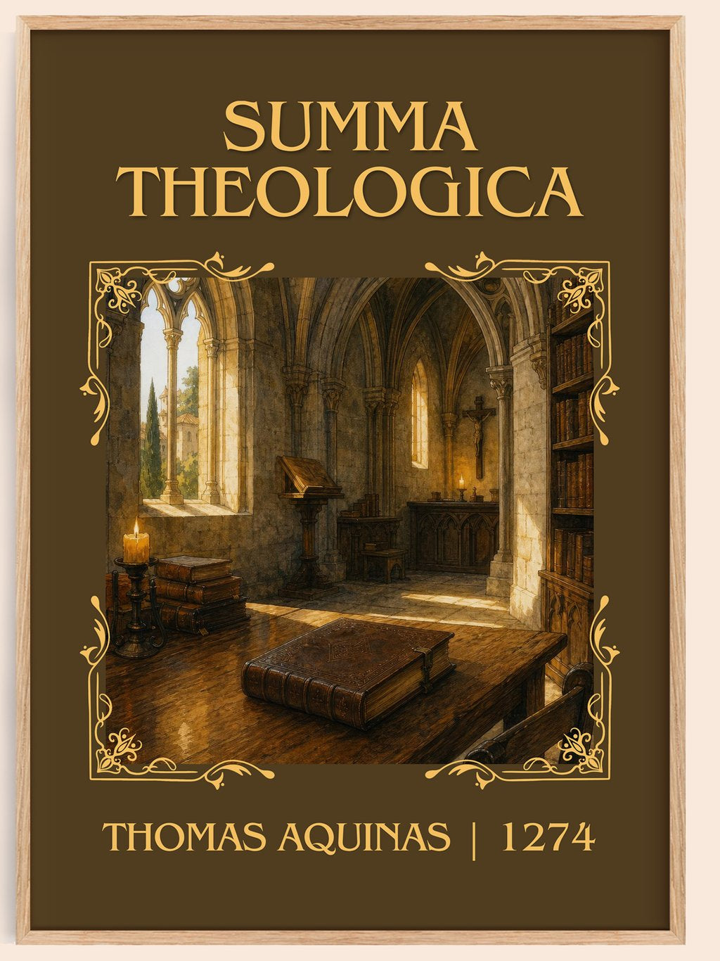 Summa Theologica Classic Book Art Print by Thomas Aquinas – book poster