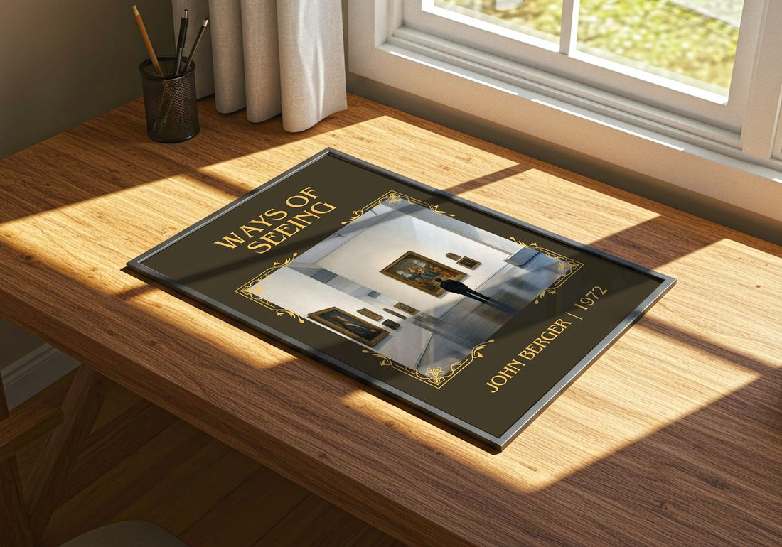 Ways Of Seeing Classic Book Art Print by John Berger – print on a sunlit desk