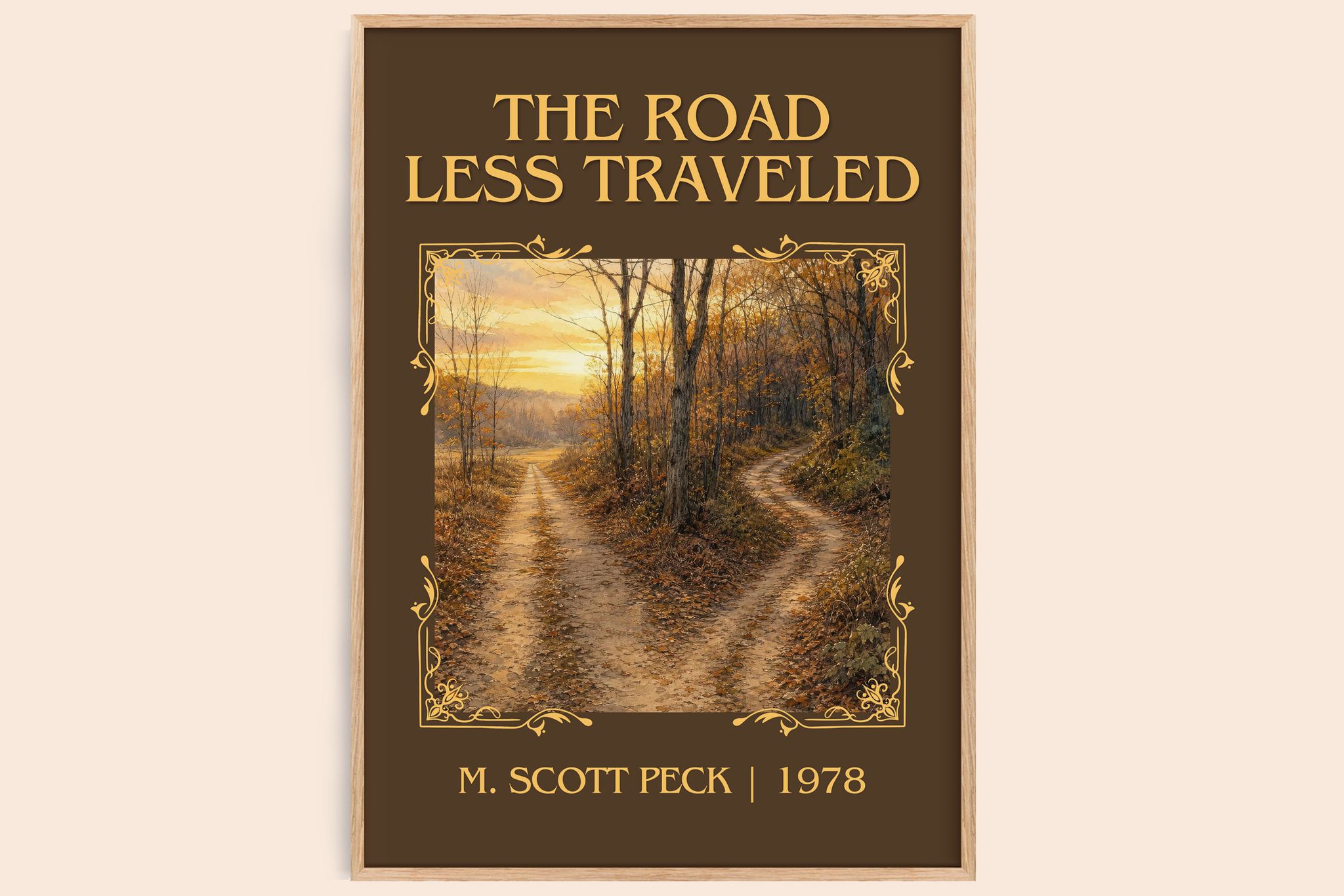 The Road Less Traveled Classic Book Art Print by M. Scott Peck