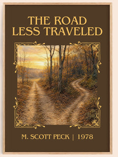 The Road Less Traveled Classic Book Art Print by M. Scott Peck – book poster