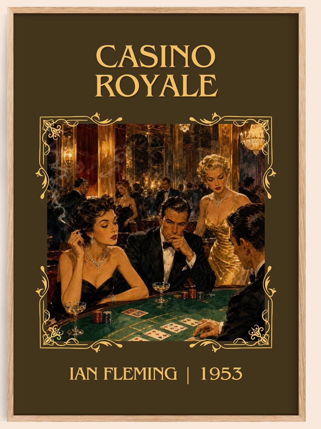 Casino Royale Classic Book Art Print by Ian Fleming – book poster