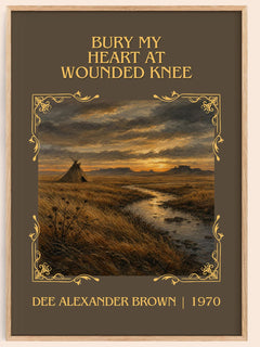 Bury My Heart at Wounded Knee Classic Book Art Print by D. Brown – book poster
