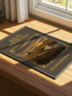 Bury My Heart at Wounded Knee Classic Book Art Print by D. Brown – print on a sunlit desk