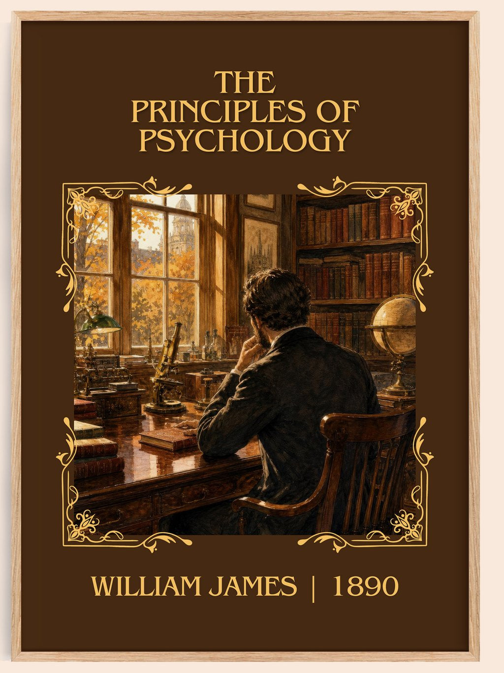 The Principles of Psychology Classic Book Art Print by William James – book poster