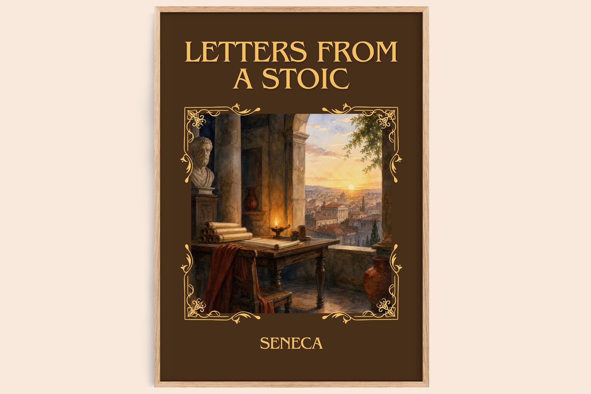 Letters from a Stoic Classic Book Art Print by Seneca
