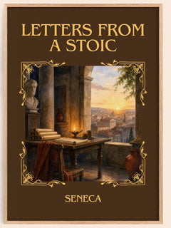 Letters from a Stoic Classic Book Art Print by Seneca – book poster