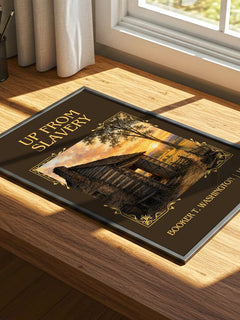 Up from Slavery Classic Book Art Print by Booker T. Washington – print on a sunlit desk