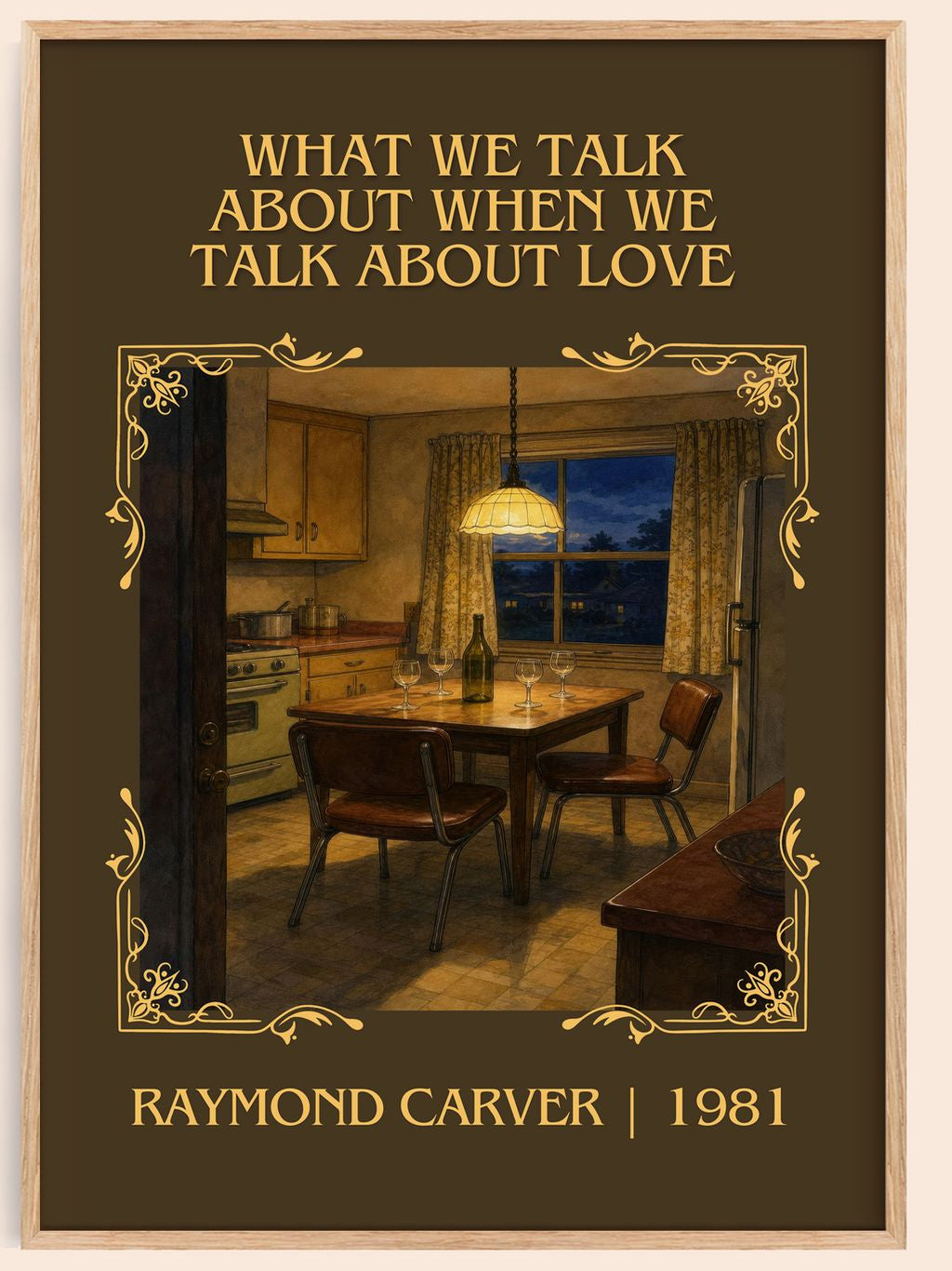 What We Talk About When We Talk About Love Classic Book Art Print by Raymond Carver – book poster