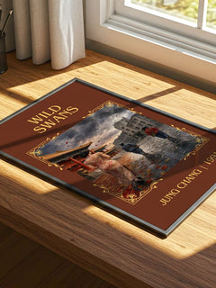 Wild Swans Classic Book Art Print by Jung Chang – print on a sunlit desk