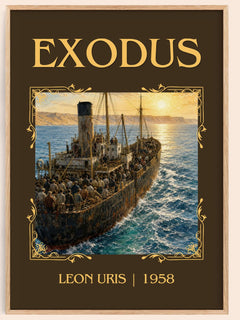 Exodus Classic Book Art Print by Leon Uris – book poster