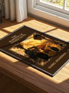 The Warmth Of Other Suns Classic Book Art Print by Isabel Wilkerson – print on a sunlit desk