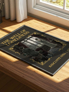 The Well of Loneliness Classic Book Art Print by Radclyffe Hall – print on a sunlit desk