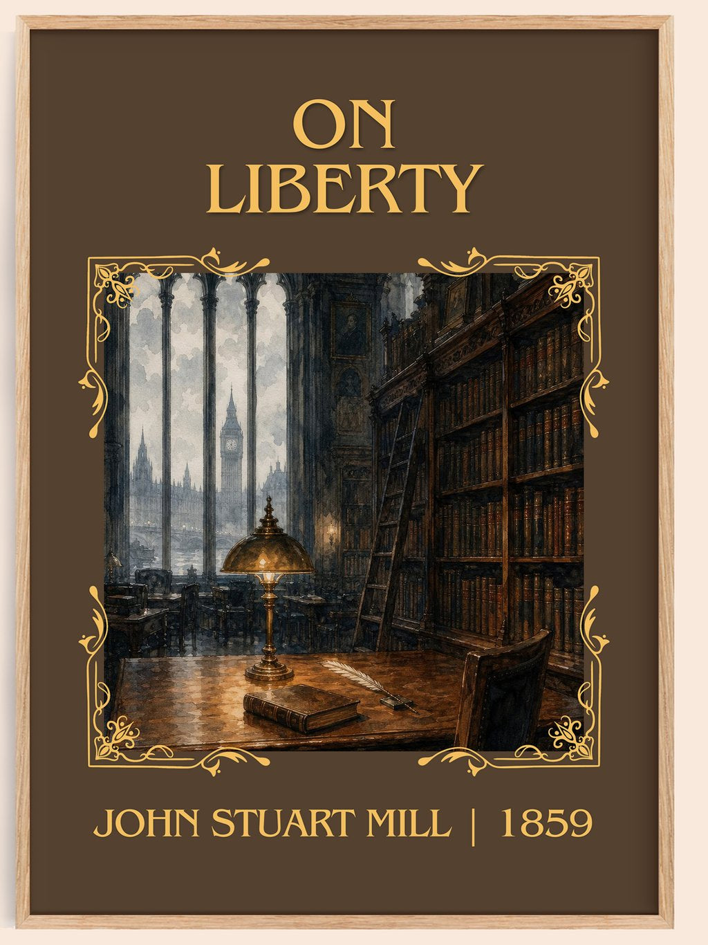 On Liberty Classic Book Art Print by John Stuart Mill – book poster