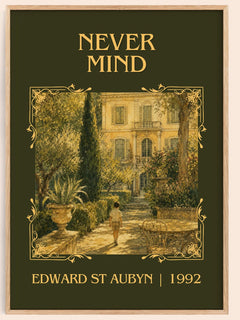 Never Mind Classic Book Art Print by Edward St Aubyn – book poster