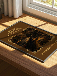 A Visit From The Goon Squad Classic Book Art Print by Jennifer Egan – print on a sunlit desk