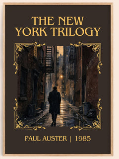 The New York Trilogy Classic Book Art Print by Paul Auster – book poster