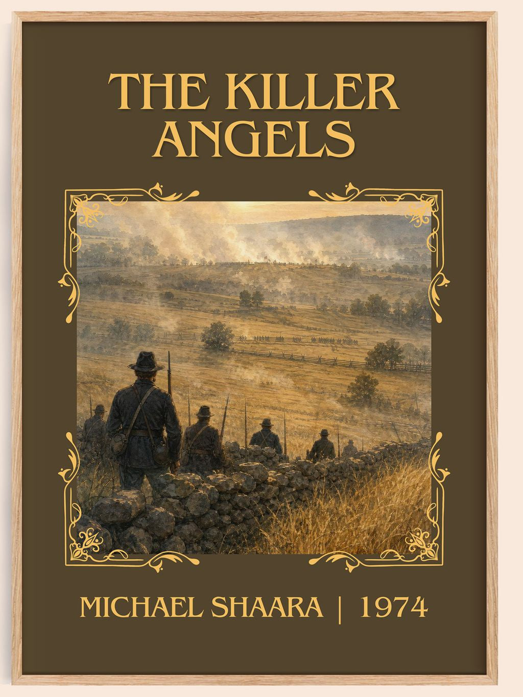 The Killer Angels Classic Book Art Print by Michael Shaara – book poster