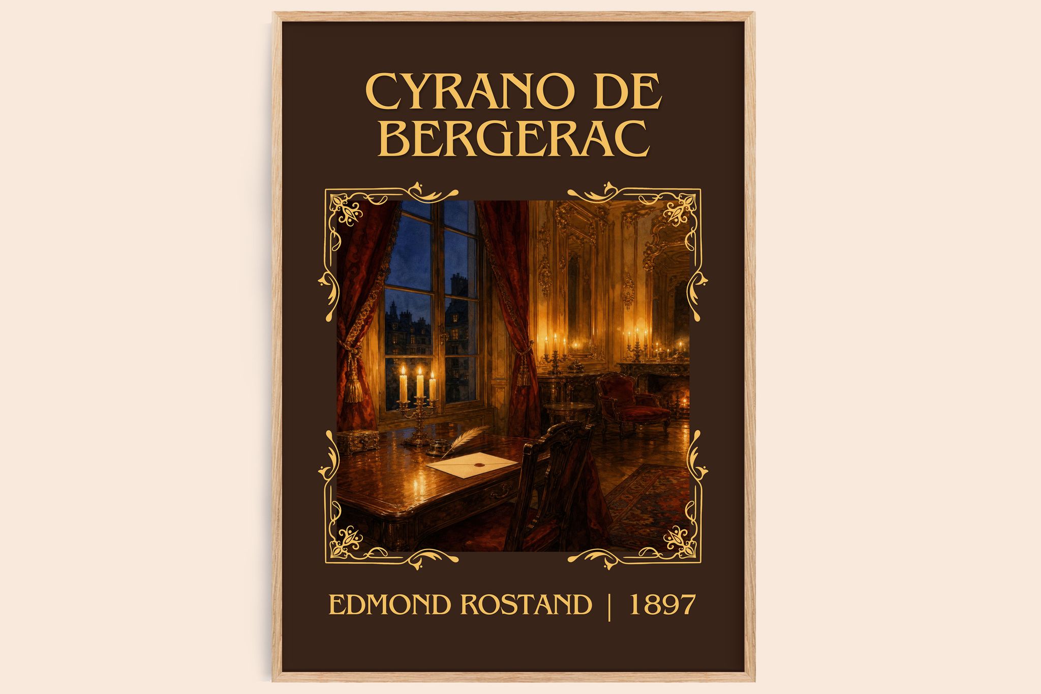 Cyrano de Bergerac Classic Book Art Print by Edmond Rostand