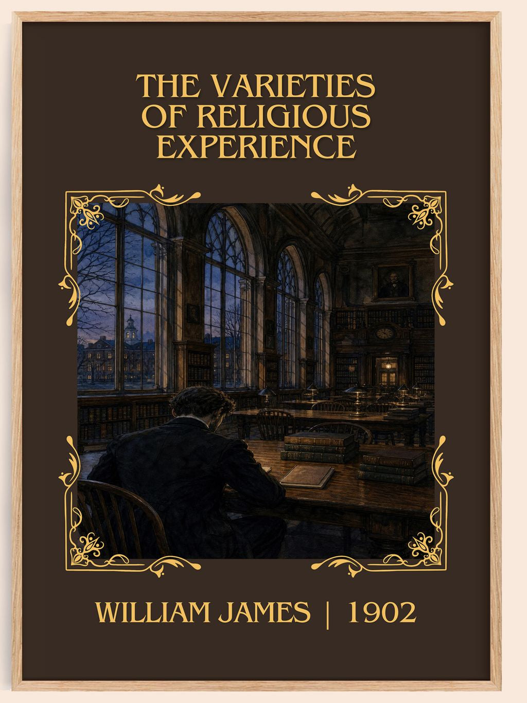 Varieties of Religious Experience Classic Book Art Print by W. James – book poster