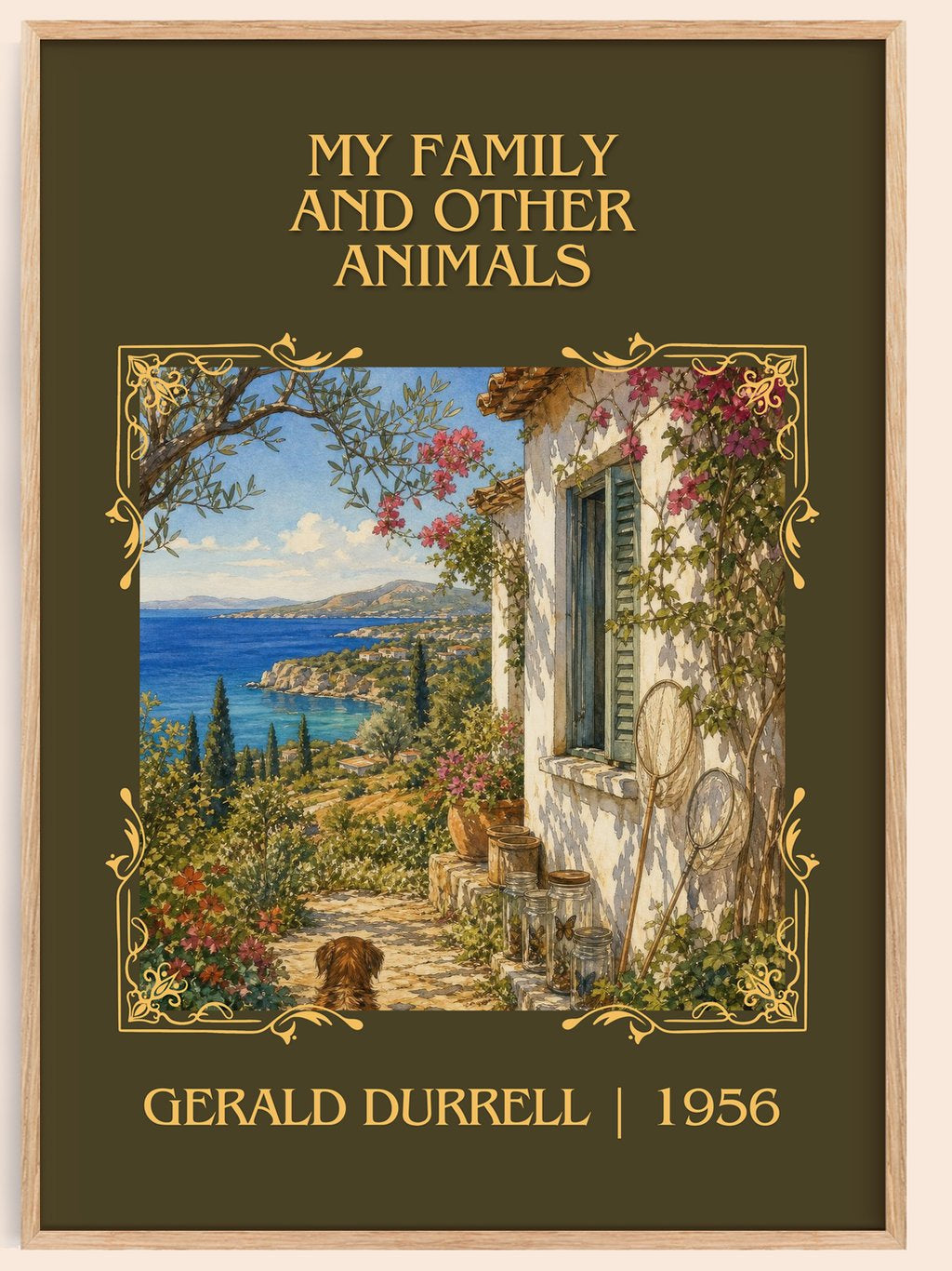 My Family And Other Animals Classic Book Art Print by Gerald Durrell – book poster