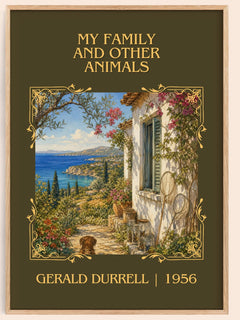 My Family And Other Animals Classic Book Art Print by Gerald Durrell – book poster