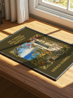 My Family And Other Animals Classic Book Art Print by Gerald Durrell – print on a sunlit desk