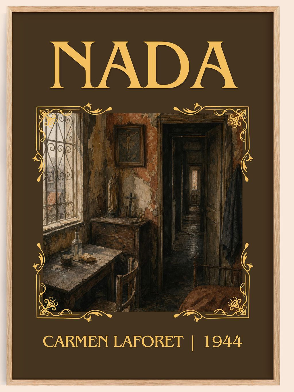 Nada Classic Book Art Print by Carmen Laforet – book poster