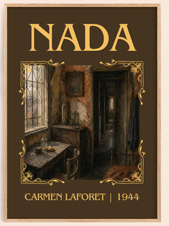 Nada Classic Book Art Print by Carmen Laforet – book poster