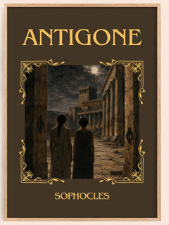 Antigone Classic Book Art Print by Sophocles – book poster