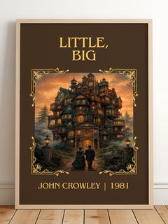 Little, Big Classic Book Art Print by John Crowley – framed print leaning on a wooden floor