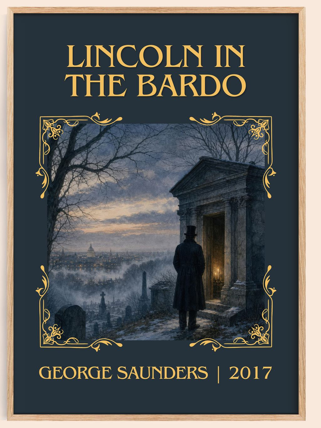 Lincoln in the Bardo Classic Book Art Print by George Saunders – book poster
