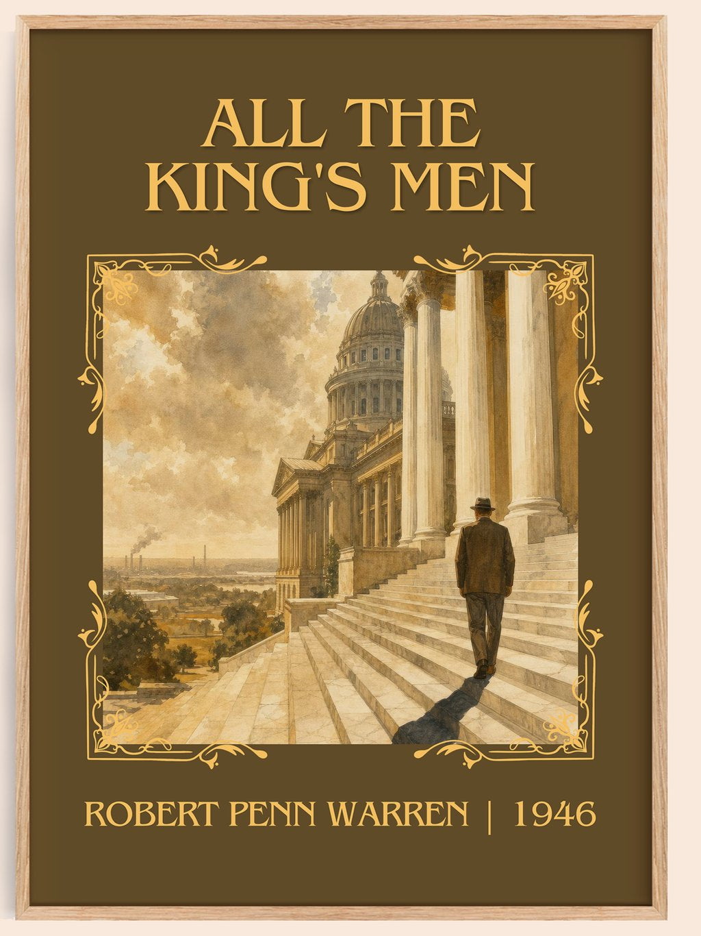 All the King's Men Classic Book Art Print by Robert Penn Warren – book poster