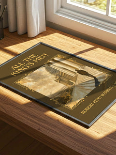All the King's Men Classic Book Art Print by Robert Penn Warren – print on a sunlit desk