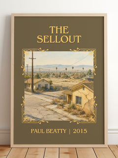 The Sellout Classic Book Art Print by Paul Beatty – framed print leaning on a wooden floor