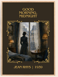 Good Morning, Midnight Classic Book Art Print by Jean Rhys – book poster