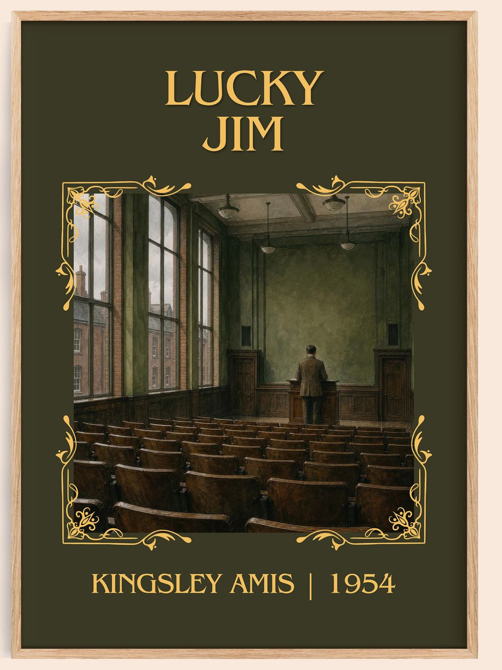 Lucky Jim Classic Book Art Print by Kingsley Amis – book poster